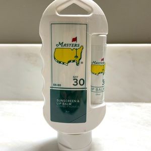 Official masters sunscreen. SPF 30 including chapstick